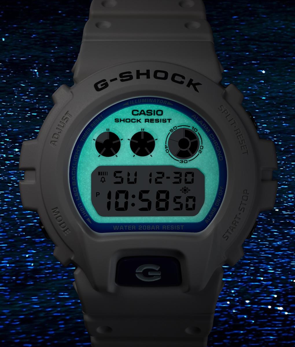 カシオ Gショック WEB限定モデル DW-6900HDS-7A1JF HIDDEN GLOW シリーズ ブルー蓄光フェイス CASIO G-SHOCK公式掲載店【0625】【店頭受取可能商品】